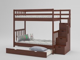 Двухъярусная кровать из массива дерева Vita Mia Artek Lux ( Артек Люкс ) с выкатным спальным местом