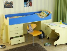 Кровать чердак Карлсон Мини 4 ( с выкатным столом )