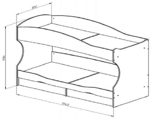 Двухъярусная кровать Дельта-20 3