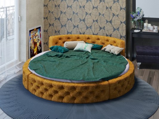 Круглая кровать Vita Mia Astoria Premier c ящиком. Антивандальная ткань. 5