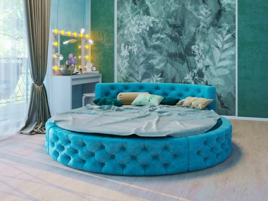 Круглая кровать Vita Mia Astoria Premier c ящиком. Антивандальная ткань. 7