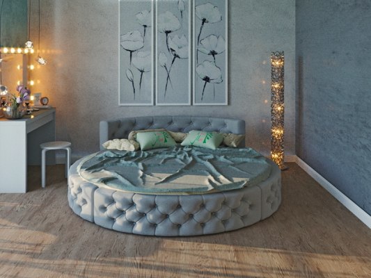 Круглая кровать Vita Mia Astoria Premier c ящиком. Антивандальная ткань. 6