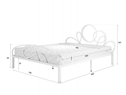 Металлическая кровать Багерия 1 5