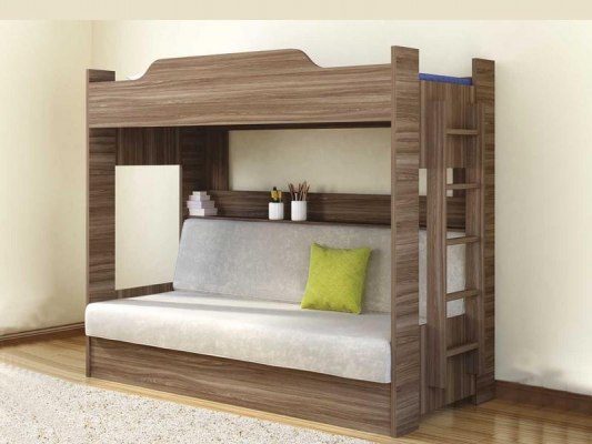 Двухъярусная кровать с диваном Боровичи-Мебель 1