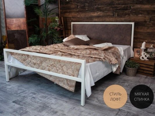 Кованная кровать Francesco Rossi Лоренцо с мягким изголовьем 1