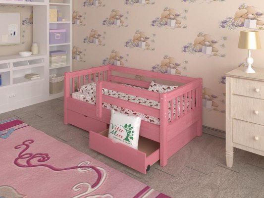 Кровать детская Vita Mia Крош с ящиками (эмаль) 3