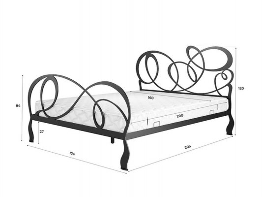 Металлическая кровать Бинаско 1 3