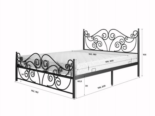 Металлическая кровать Касабланка 4