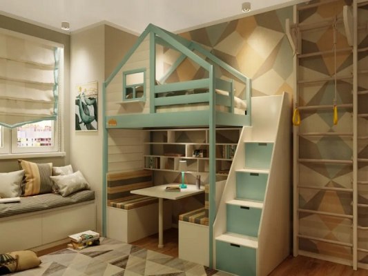 Кровать-чердак KidVillage Финляндия-3 2 Кровать-чердак KidVillage Финляндия-3 2