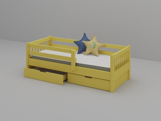 Кровать детская Vita Mia Крош с ящиками (эмаль) 1