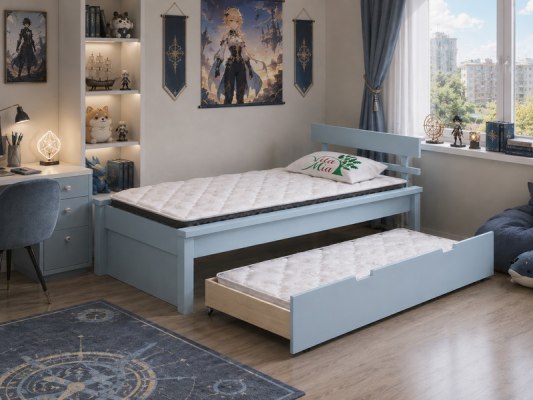 Кровать - татами из массива дерева Vita Mia Minka ( Минка ) с выкатным спальным местом 1