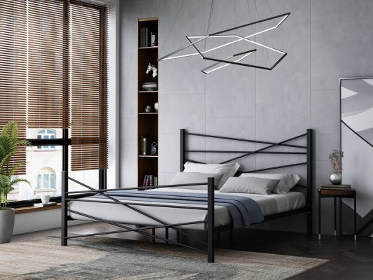 Кровать двухспальная металлическая Ника 1