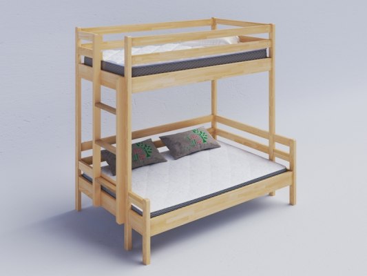Двухъярусная трехместная кровать из массива дерева Vita Mia Орленок 4