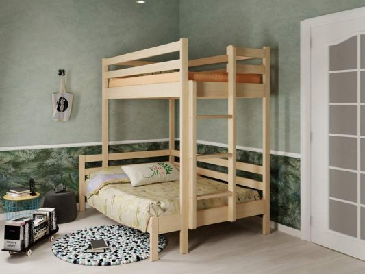 Двухъярусная трехместная кровать из массива дерева Vita Mia Rimini ( Римини ) 2