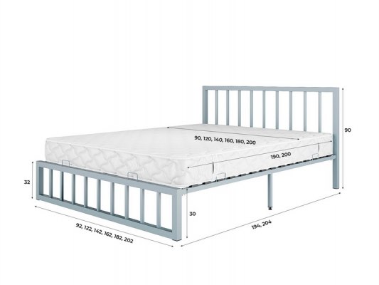 Металлическая кровать Саманта 1 4