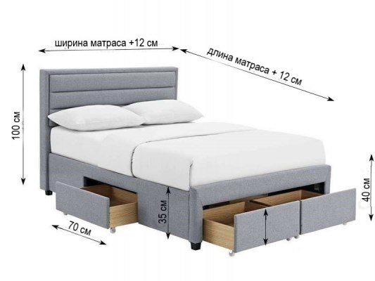Кровать Vita Mia Somerset ( Сомерсет ) с выкатными ящиками 4