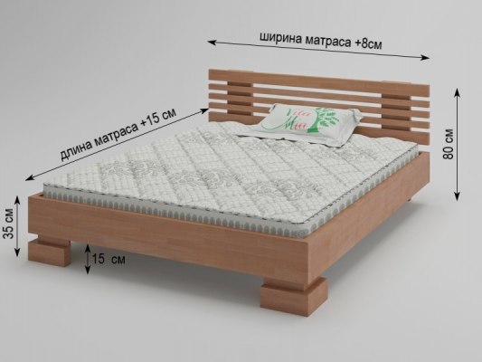 Кровать - татами из массива дерева Vita Mia Tanto ( Танто ) 3