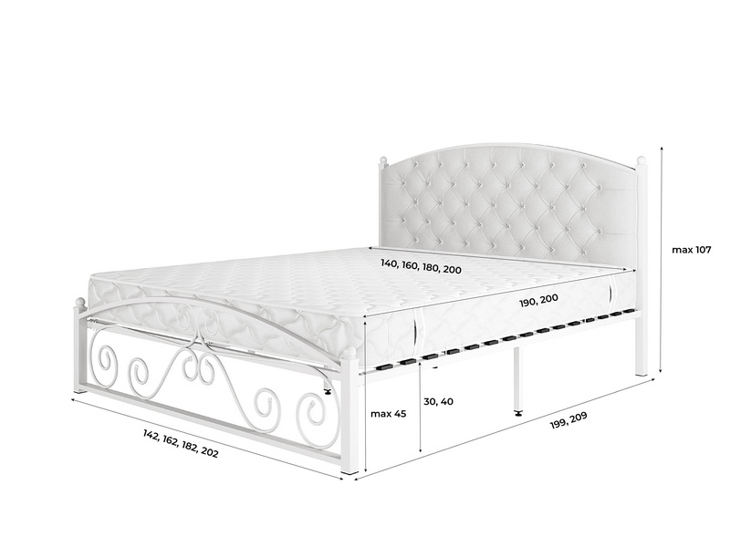 Металлическая кровать Бали