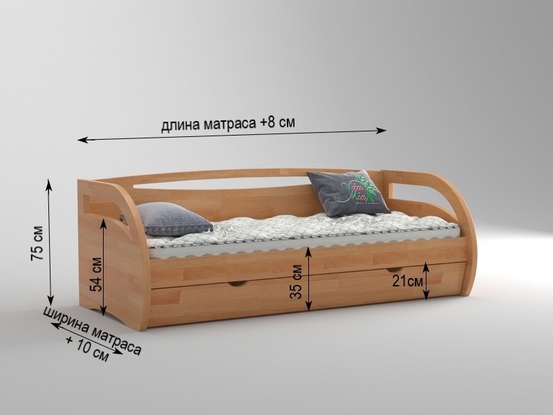 Диван кровать из массива дерева Vita Mia Bonny ( Бонни ) с доставкой от магазина ВашМатрас.ру