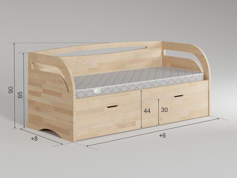 Диван кровать из массива дерева Vita Mia Bonny ( Бонни ) с выкатным спальным местом