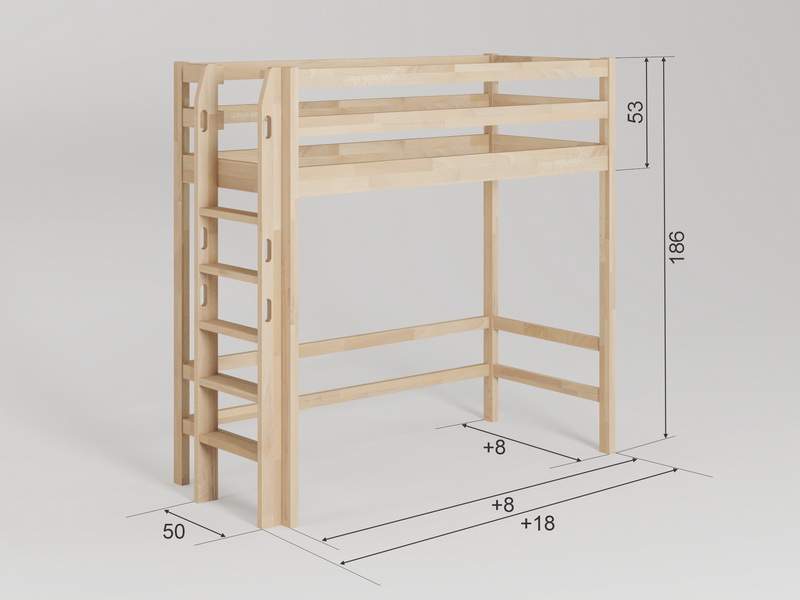 Кровать-чердак из массива дерева Vita Mia Bravo ( Браво )