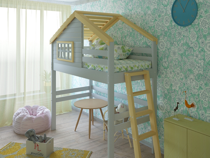 Кровать - домик чердак PinoLetto Lordy ( Лорди )