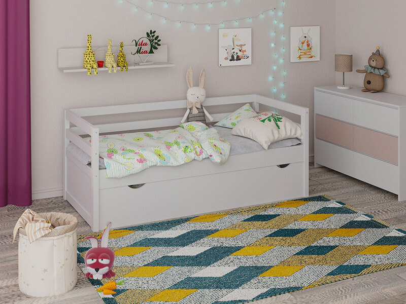 Кровать софа из массива дерева Vita Mia Korsar ( Корсар ) с выкатным спальным местом