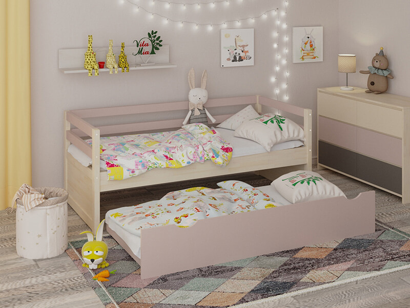 Кровать софа из массива дерева Vita Mia Korsar ( Корсар ) с выкатным спальным местом