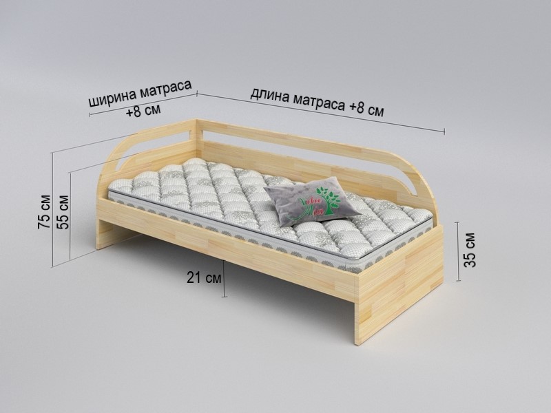 Деревянная кровать Vita Mia Edera ( Эдера ) с выкатным спальным местом