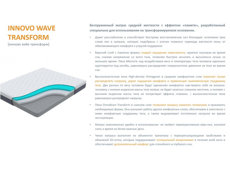 Матрас Орматек Innovo Wave Transform