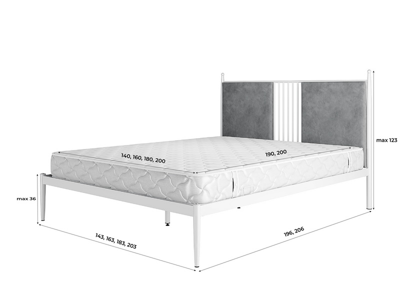 Металлическая кровать Лагуна