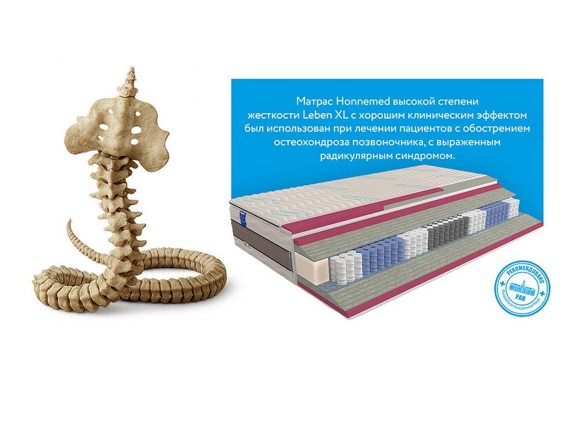 Матрас ортопедический Honnemed Leben XL