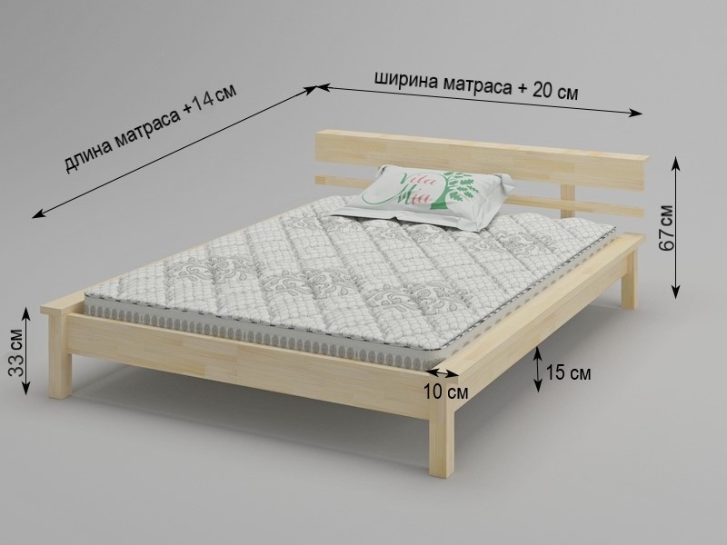 Кровать - татами из массива дерева Vita Mia Minka ( Минка ) с ящиками