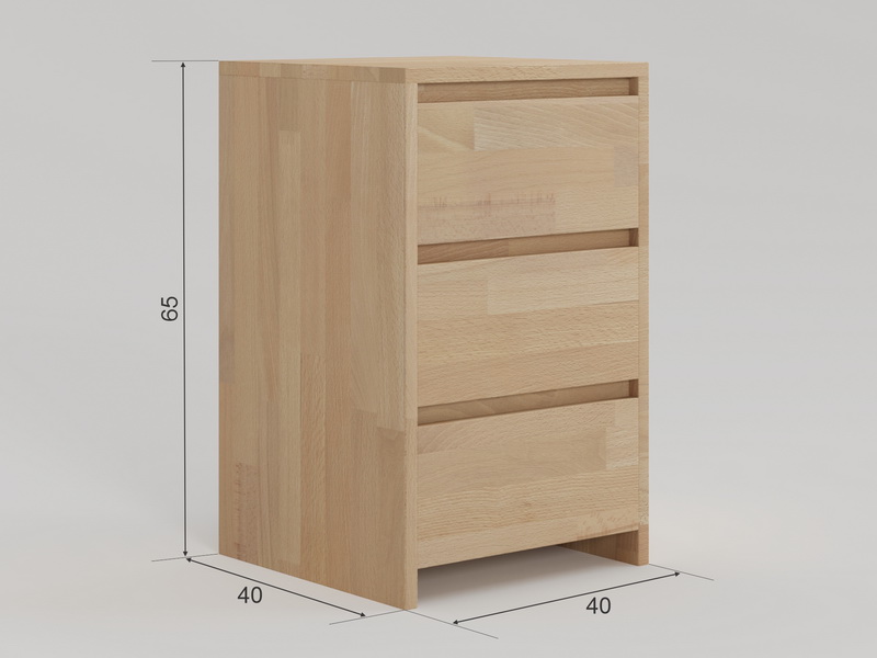 Тумба прикроватная деревянная Vita Mia Mizuki ( Мизуки ) 3 ящика