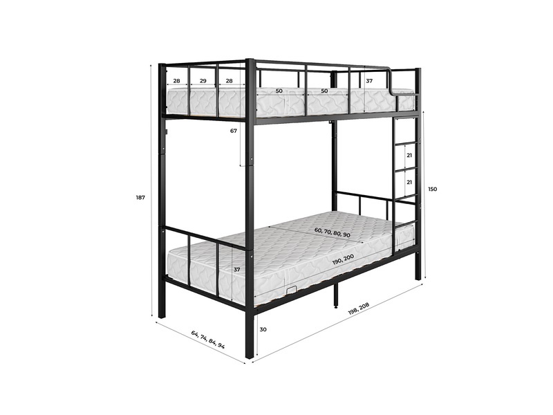 Кровать трансформер двухъярусная Турнео 1