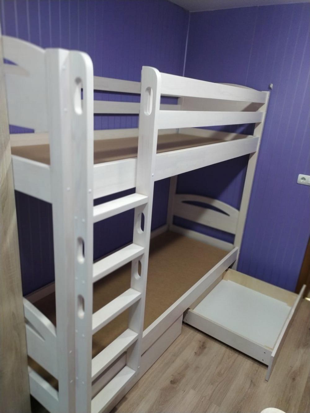 Двухъярусная кровать Vita Mia Aldo; 80x210 см Беленое дерево