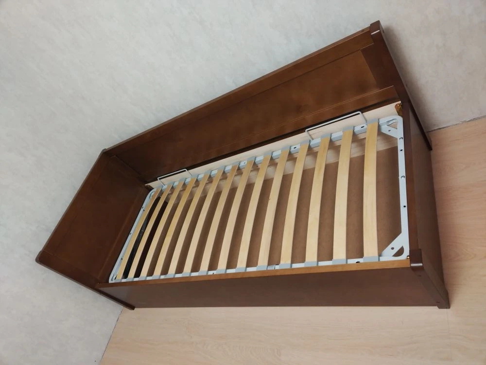 Кровать деревянная Vita Mia Domenica ( Доменика ) 80х190. УГОЛ СЛЕВА, Боковой подъемный механизм, Цвет: Донской Орех