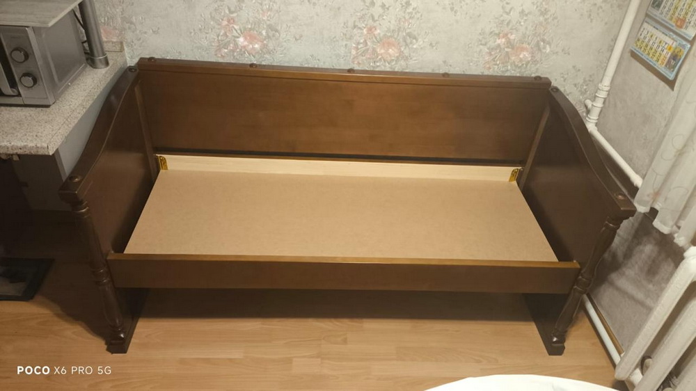 Диван кровать Vita Mia Eleganza (Элеганза); 60x160 см в цвете Донской Орех