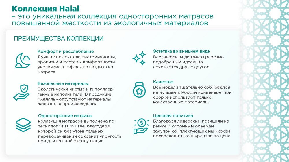 Матрасы Аскона - серия Halal
