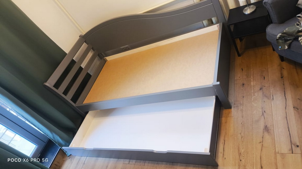 Кровать Vita Mia Тереза, 90x180см, эмаль RAL 7037 пыльно-серый