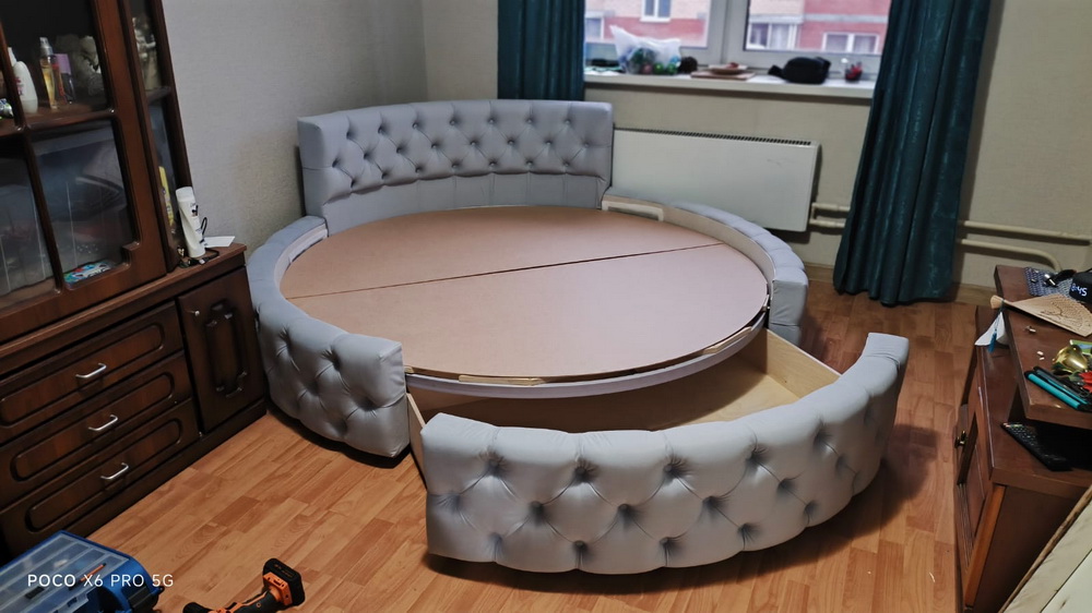 Кровать Vita Mia Астория D180 с ящиком в велюре Velutto50