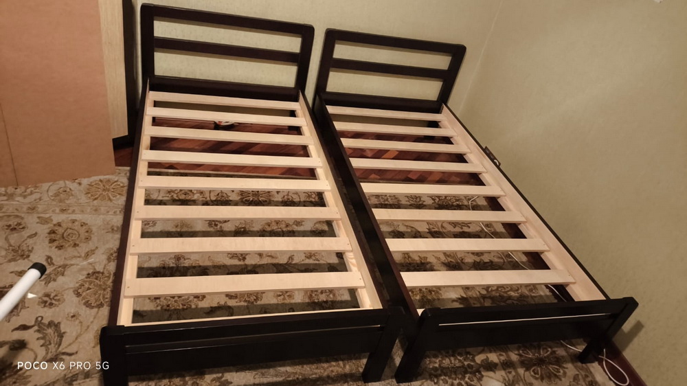 Кровать деревянная Vita Mia Kalinka ( Калинка ); 100x210 см, Цвет - каштан