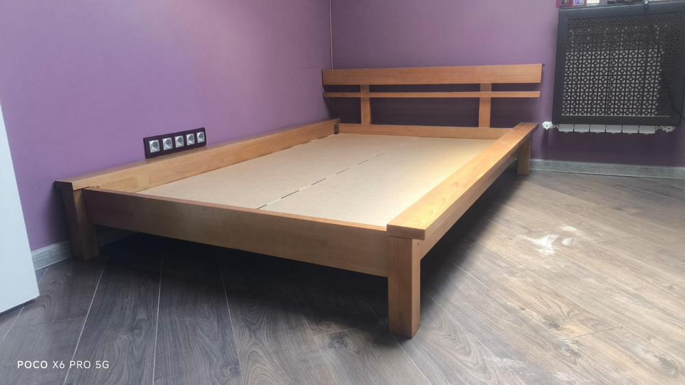 Кровать - татами из массива дерева Vita Mia Minka ( Минка ); 120x190 см. Светлый орех