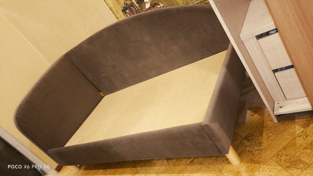 Кровать угловая PinoLetto Salli (Салли), 80х160 см. Ткань Prima Kofe