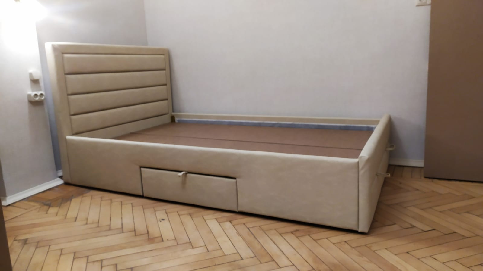 Кровать Vita Mia Somerset с выкатными ящиками; 120x200 см Экокожа Elite Lux 02